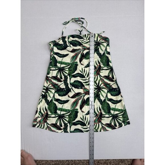 Andie Women's M Waikiki Coverup Swim Dress Stretchy Ivory Palm NWT 9554 - Picture 11 of 16